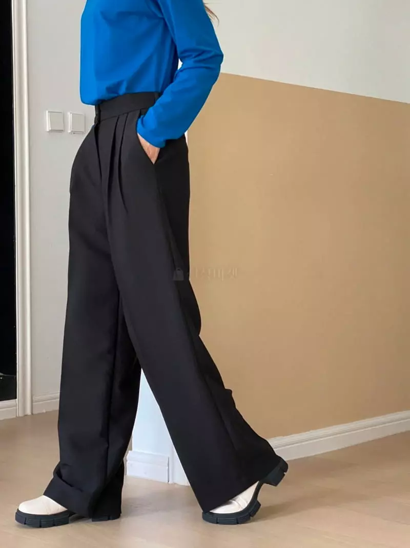 Analog Beige - Korean Women Fashion - #momslook - Sage Back Banding Pants - 7
