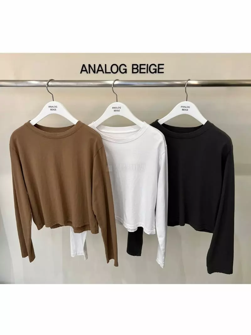 Analog Beige - Korean Women Fashion - #momslook - Vintage Tee - 6