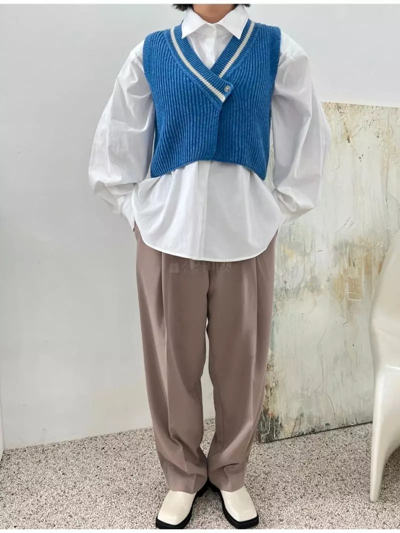 Analog Beige - Korean Women Fashion - #pursuepretty - Color Open Vest - 9