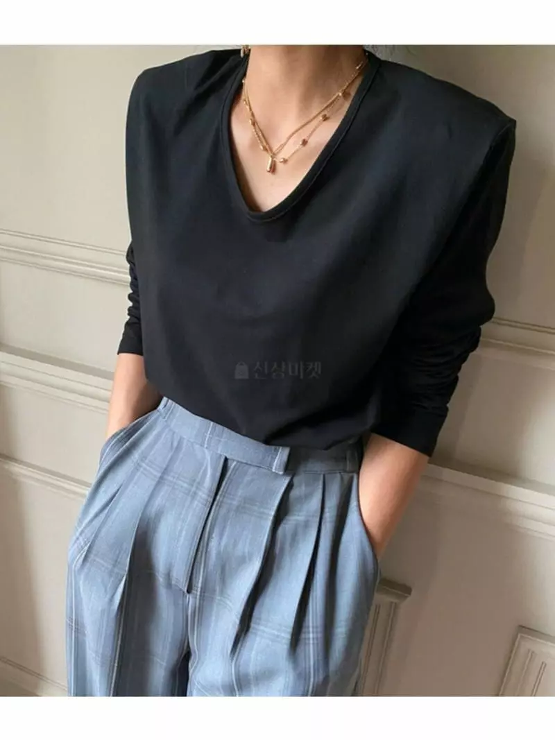 Analog Beige - Korean Women Fashion - #pursuepretty - Modal Tee - 7