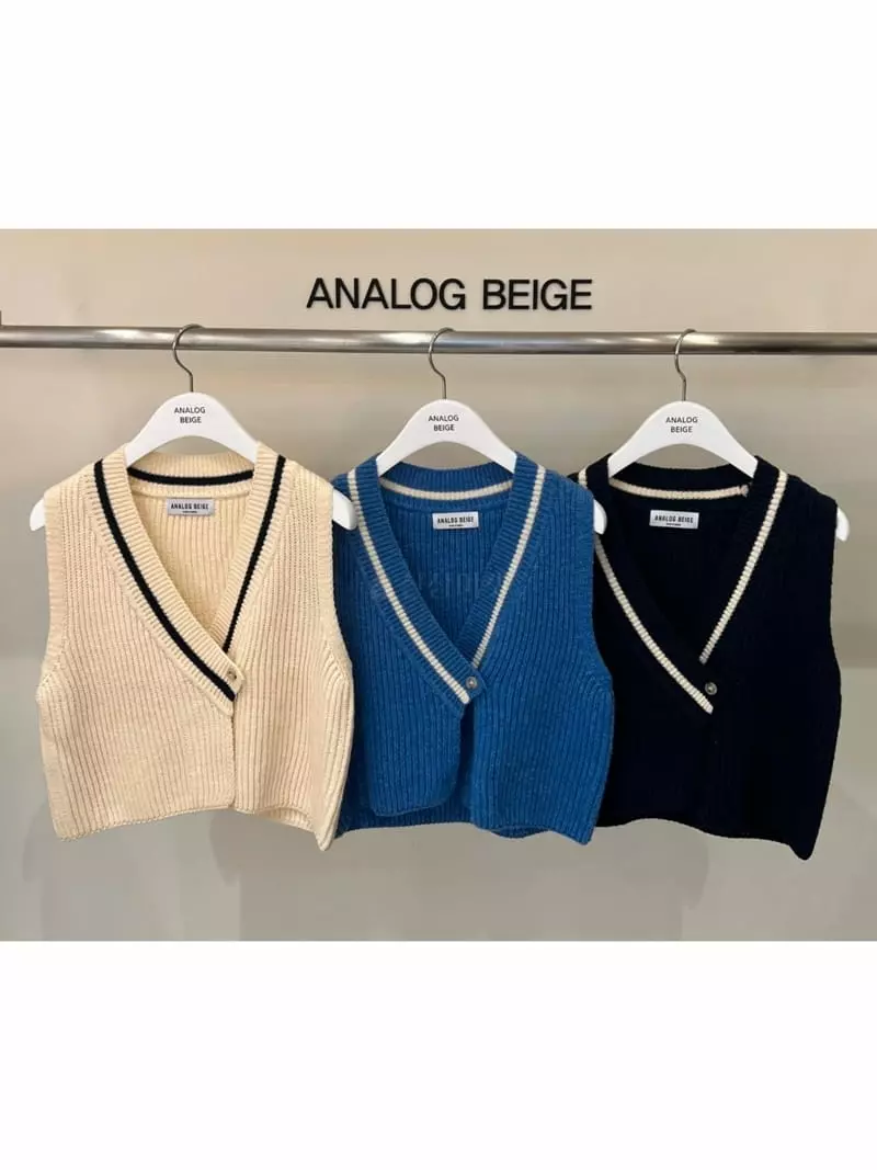 Analog Beige - Korean Women Fashion - #restrostyle - Color Open Vest - 10