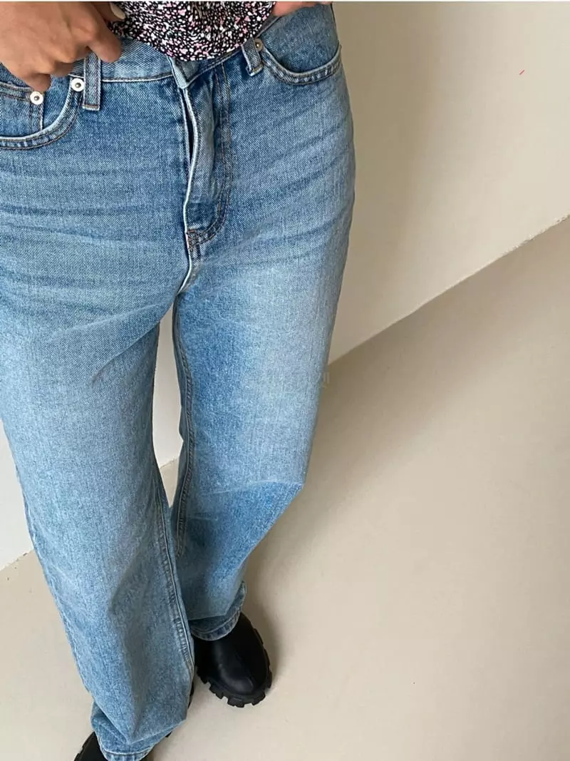 Analog Beige - Korean Women Fashion - #restrostyle - Basic Jeans - 2