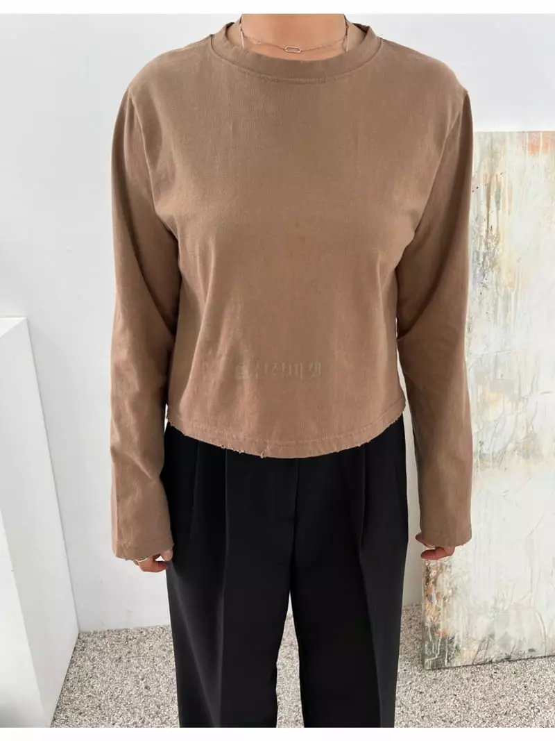 Analog Beige - Korean Women Fashion - #restrostyle - Vintage Tee