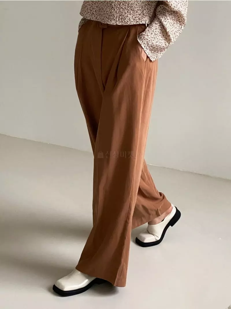 Analog Beige - Korean Women Fashion - #romanticstyle - Belt Pants - 12