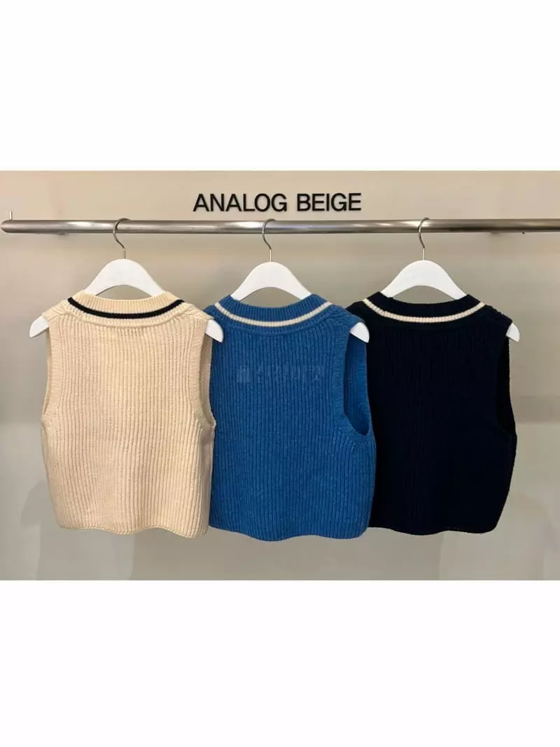 Analog Beige - Korean Women Fashion - #romanticstyle - Color Open Vest - 11