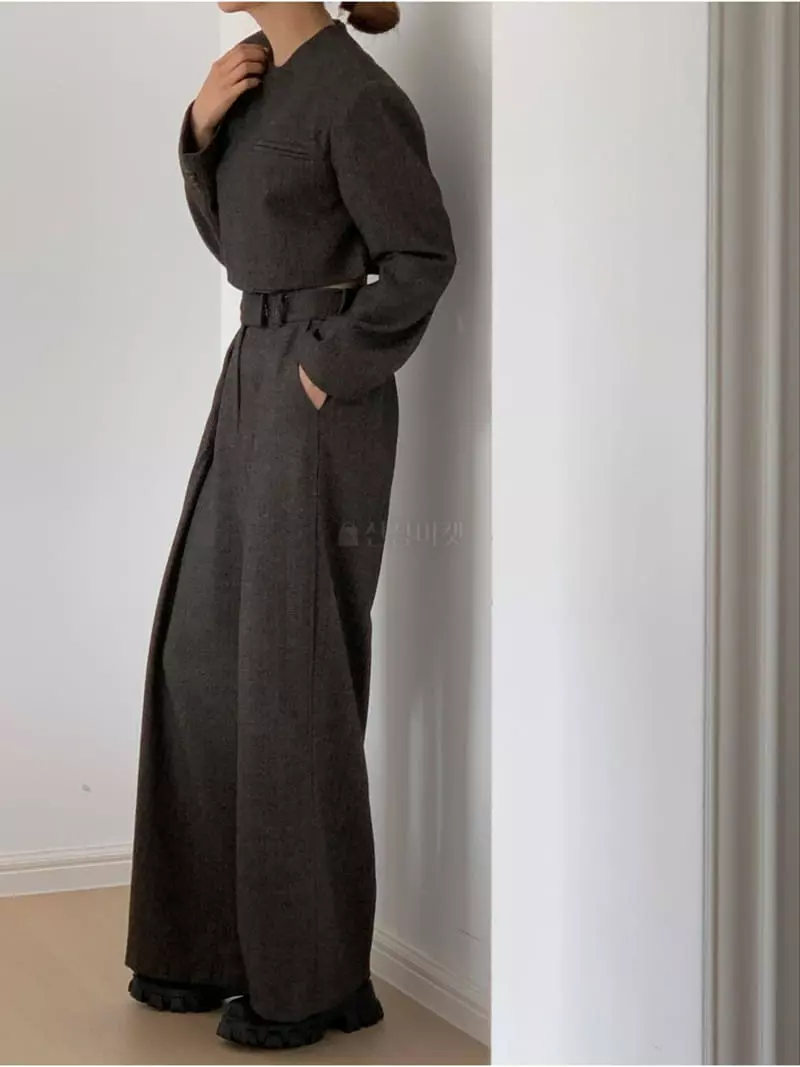 Analog Beige - Korean Women Fashion - #shopsmall - Herringbone PAnts - 2