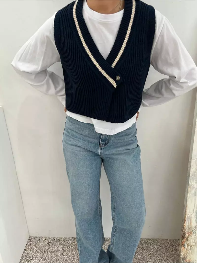 Analog Beige - Korean Women Fashion - #shopsmall - Color Open Vest - 12