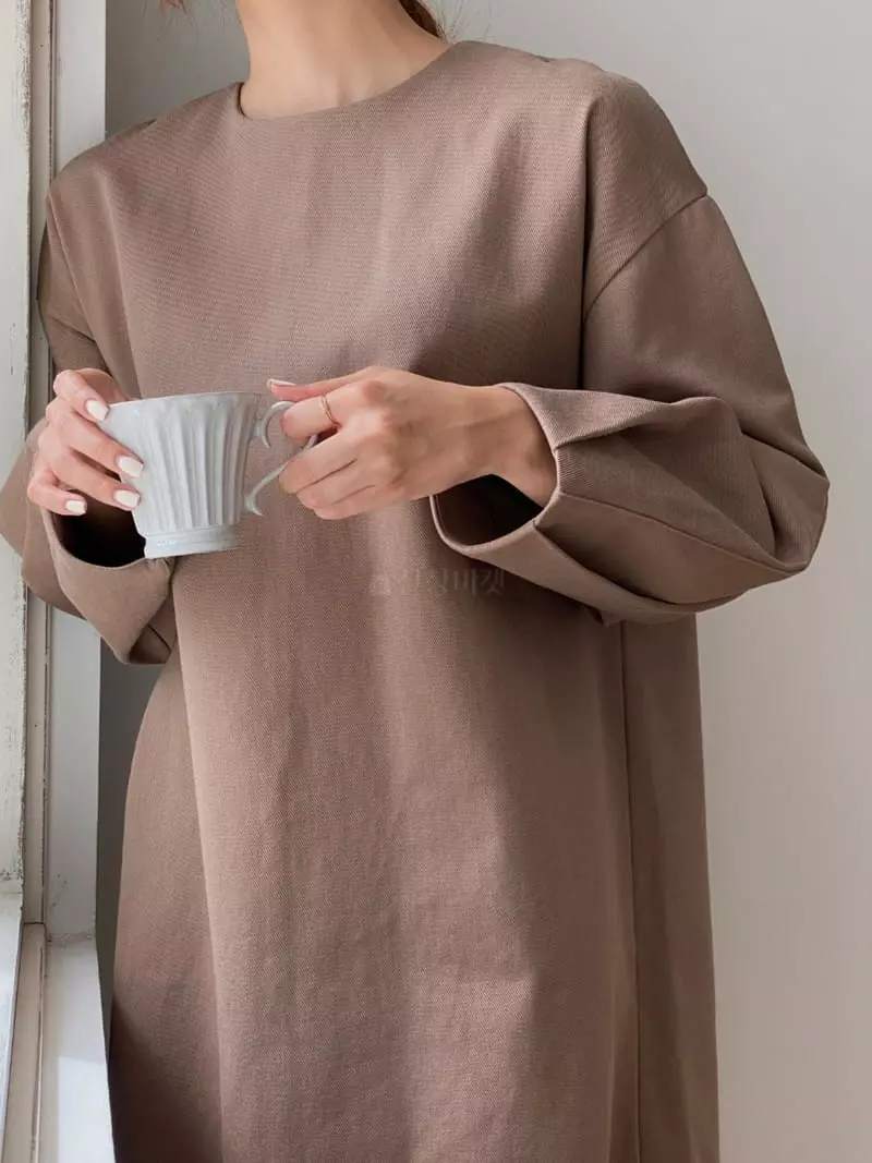 Analog Beige - Korean Women Fashion - #shopsmall - One-piece - 9