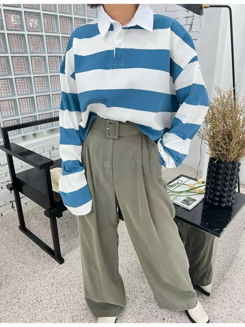 Analog Beige - Korean Women Fashion - #shopsmall - Strieps Rugby Tee - 6