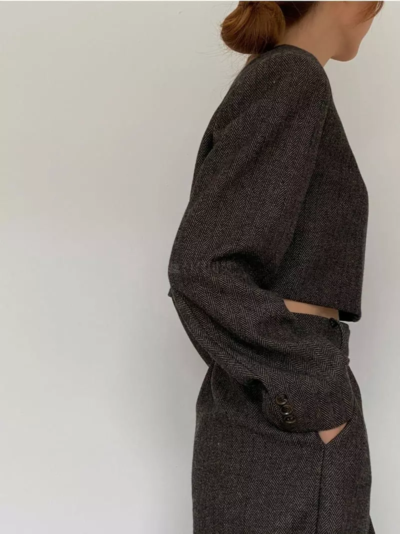 Analog Beige - Korean Women Fashion - #thelittlethings - Herringbone Pants - 7