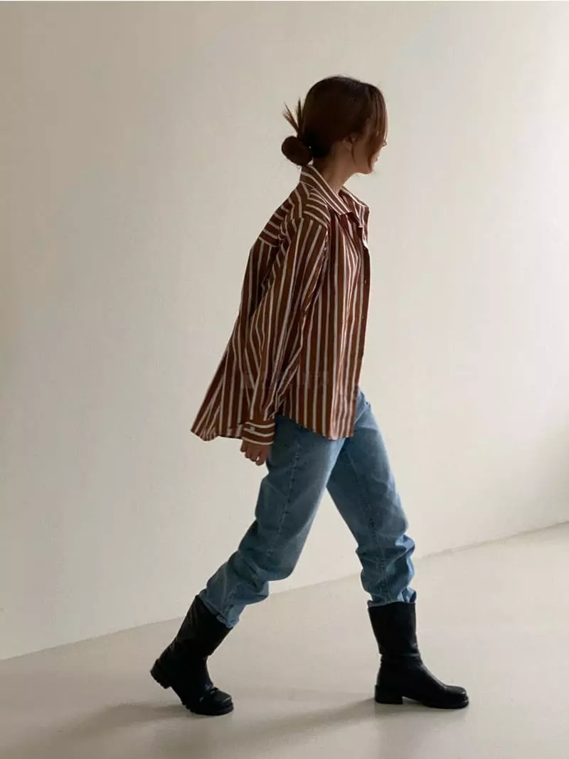 Analog Beige - Korean Women Fashion - #thelittlethings - Pad Shirt