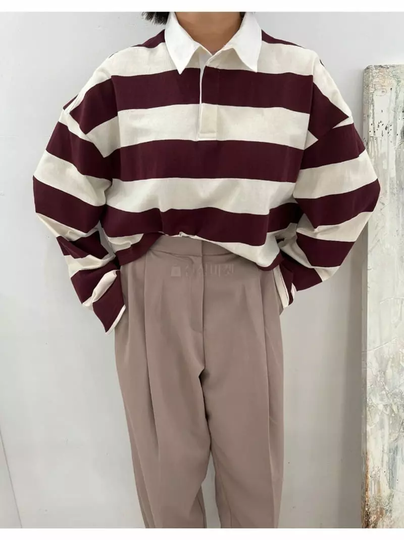 Analog Beige - Korean Women Fashion - #thelittlethings - Strieps Rugby Tee - 8