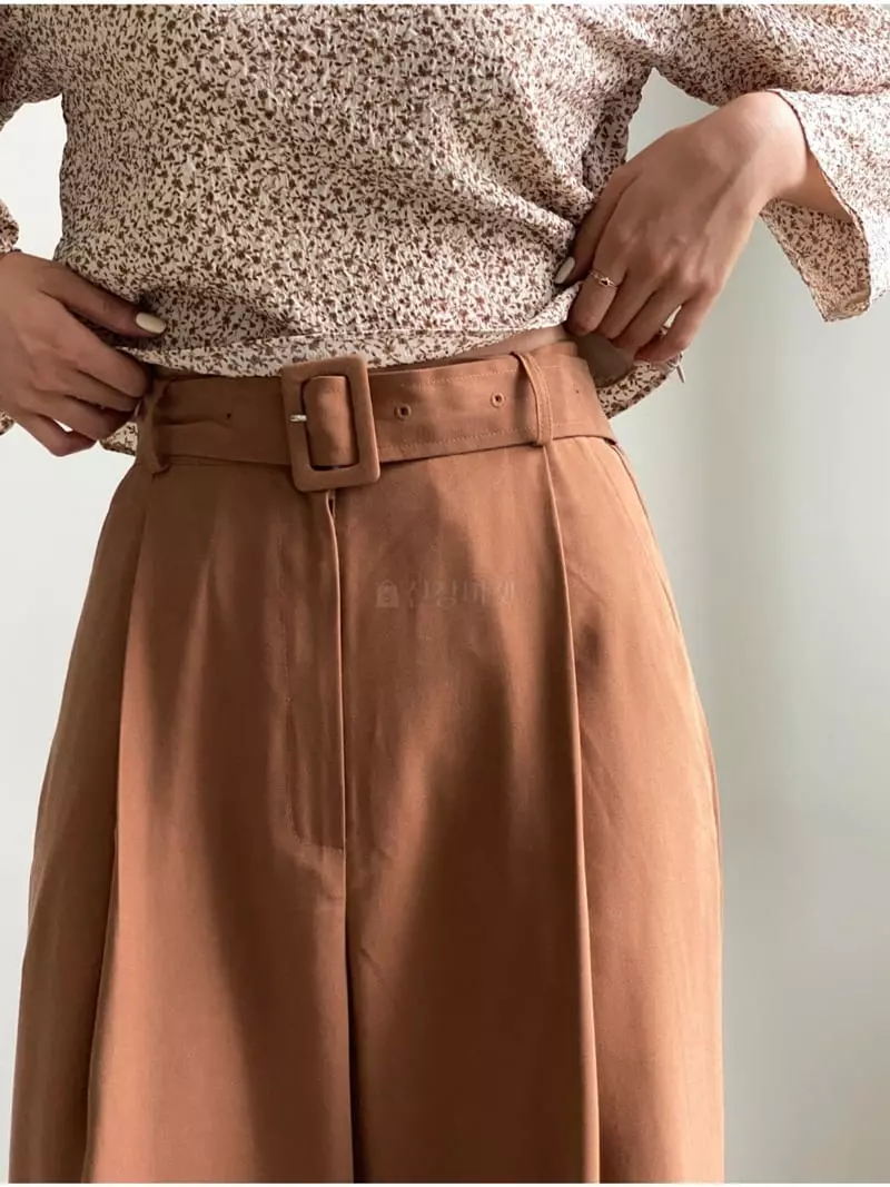 Analog Beige - Korean Women Fashion - #vintagekidsstyle - Belt Pants - 9