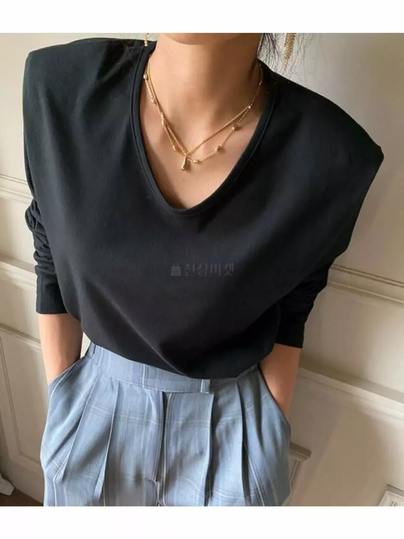 Analog Beige - Korean Women Fashion - #vintagekidsstyle - Modal Tee - 6