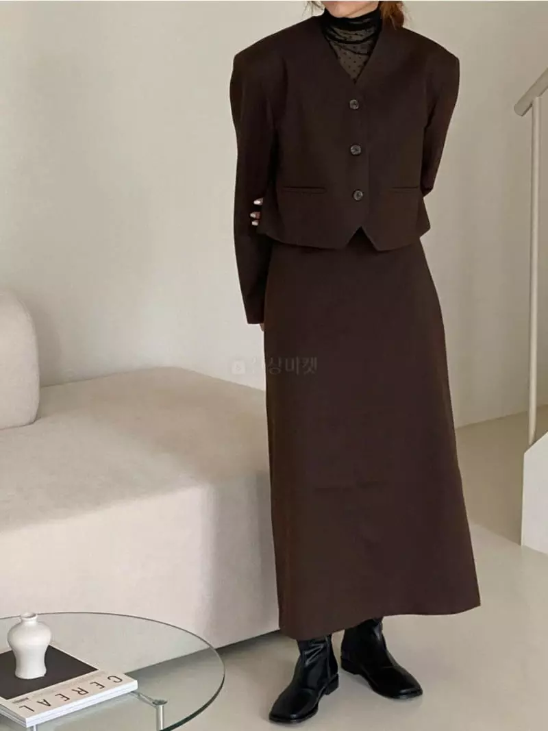 Analog Beige - Korean Women Fashion - #womensfashion - Herringbone Skirt - 10