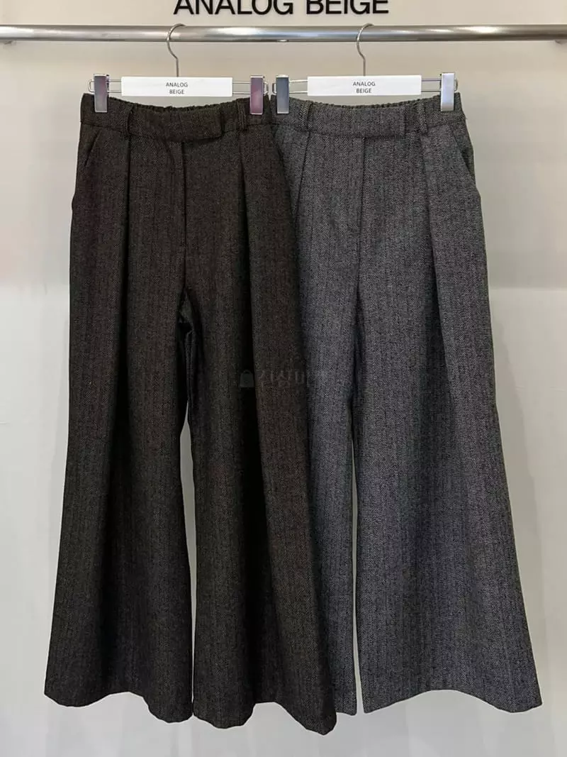 Analog Beige - Korean Women Fashion - #womensfashion - Herringbone PAnts - 8