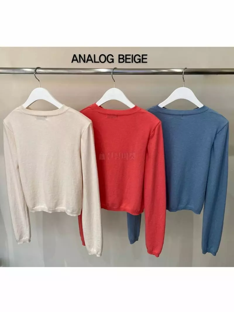 Analog Beige - Korean Women Fashion - #womensfashion - Pad Knit Tee - 12