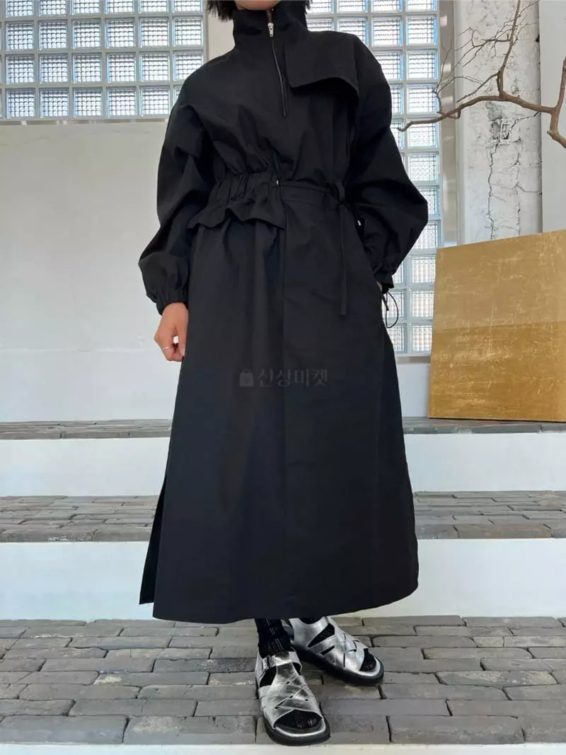 Analog Beige - Korean Women Fashion - #womensfashion - Trench One-piece