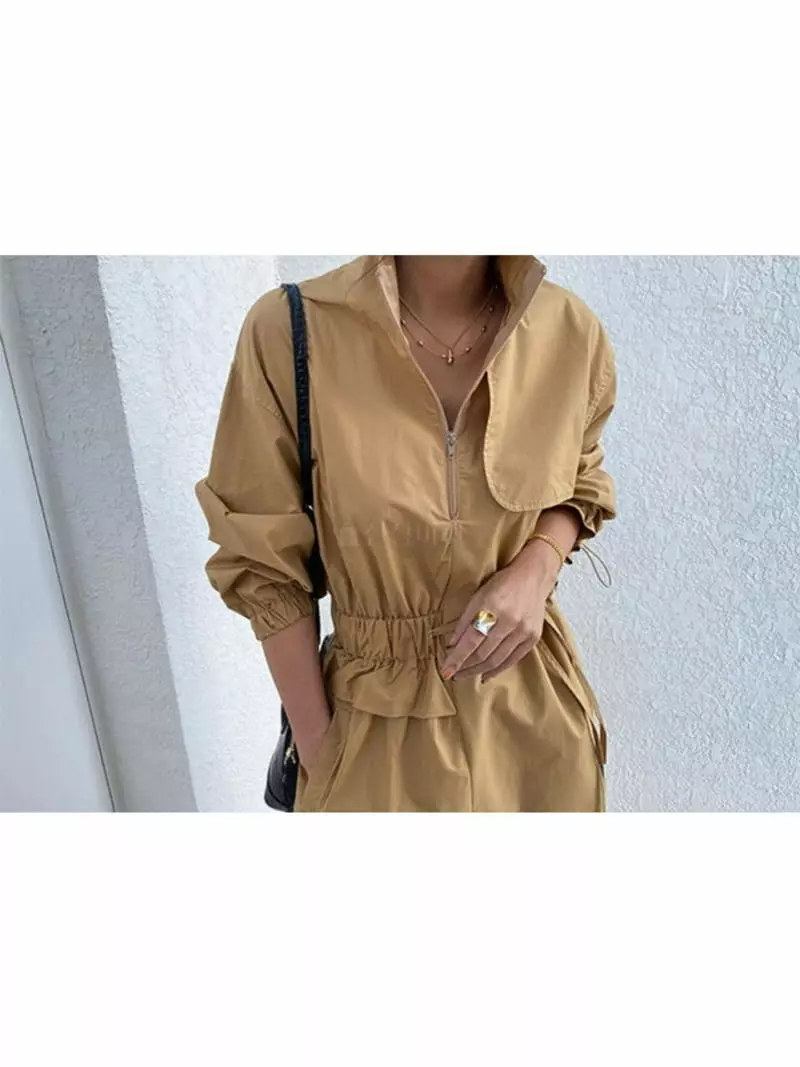 Analog Beige - Korean Women Fashion - #womensfashion - Trench One-piece - 3