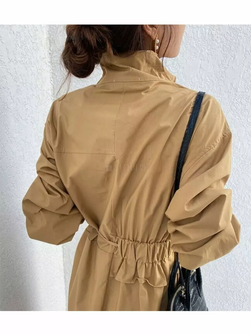Analog Beige - Korean Women Fashion - #womensfashion - Trench One-piece - 5