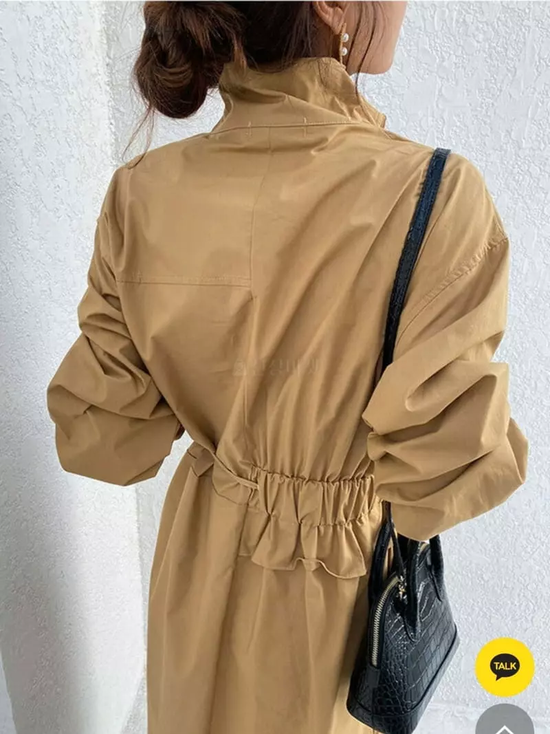 Analog Beige - Korean Women Fashion - #womensfashion - Trench One-piece - 7