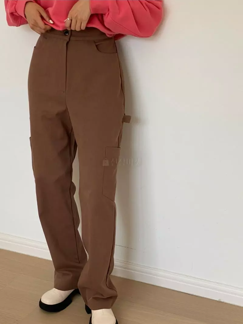 Analog Beige - Korean Women Fashion - #momslook - Cargo Pants - 4