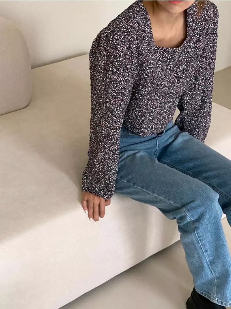Analog Beige - Korean Women Fashion - #womensfashion - Square Blouse - 8