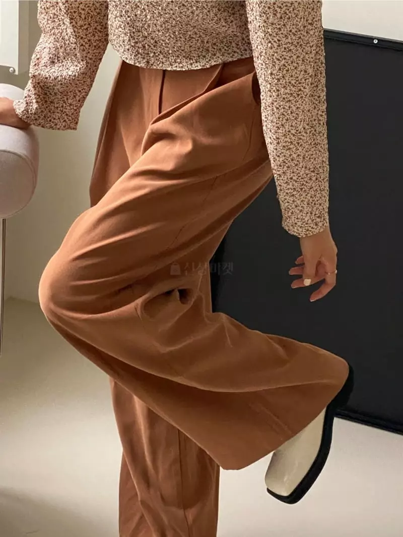 Analog Beige - Korean Women Fashion - #womensfashion - Belt Pants - 7