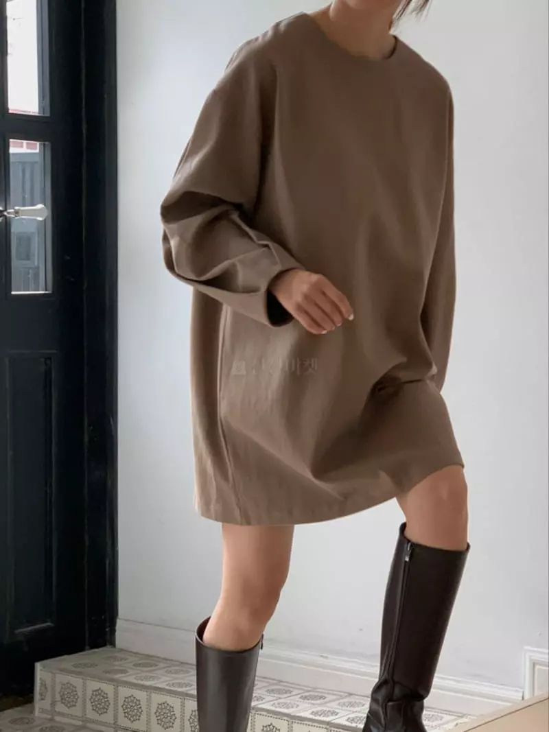 Analog Beige - Korean Women Fashion - #womensfashion - One-piece - 3