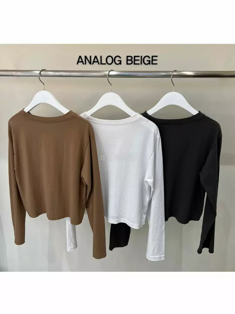 Analog Beige - Korean Women Fashion - #womensfashion - Vintage Tee - 7