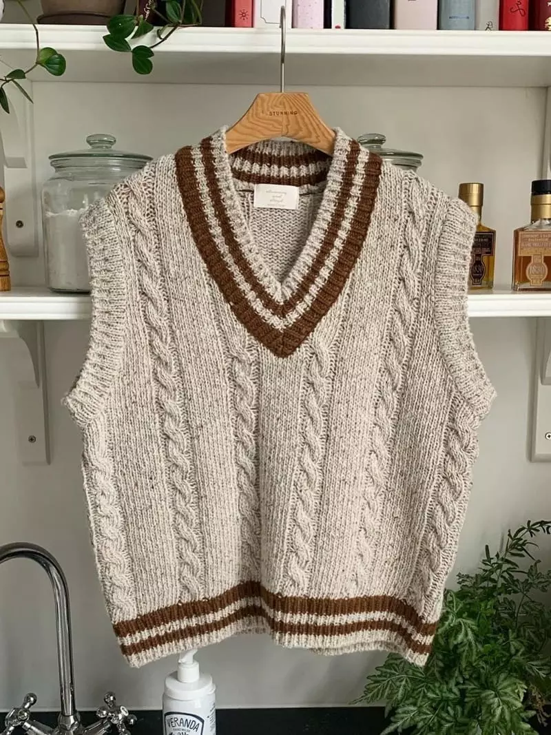 And Floyd - Korean Women Fashion - #momslook - Cable Nef Vest Knit - 5