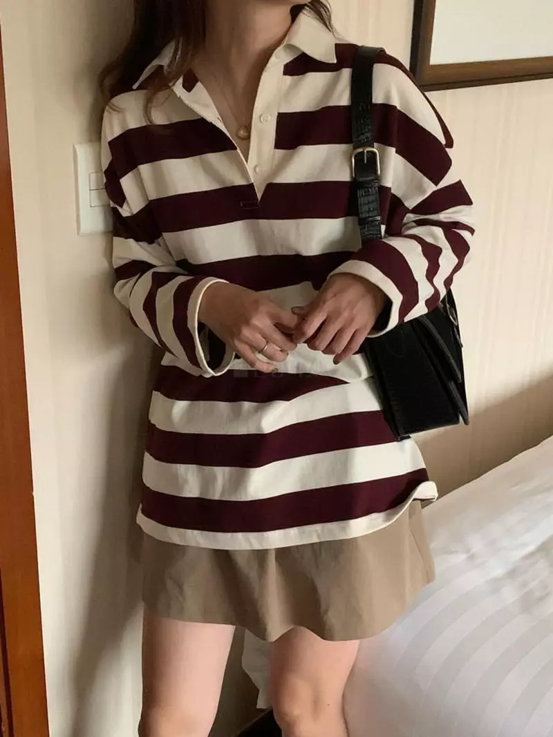 And Floyd - Korean Women Fashion - #vintagekidsstyle - Mere Colla rTee - 2