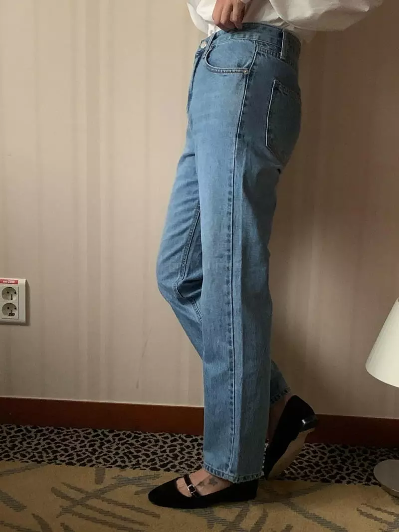 And Floyd - Korean Women Fashion - #womensfashion - 233 Light Blue Jeans - 3