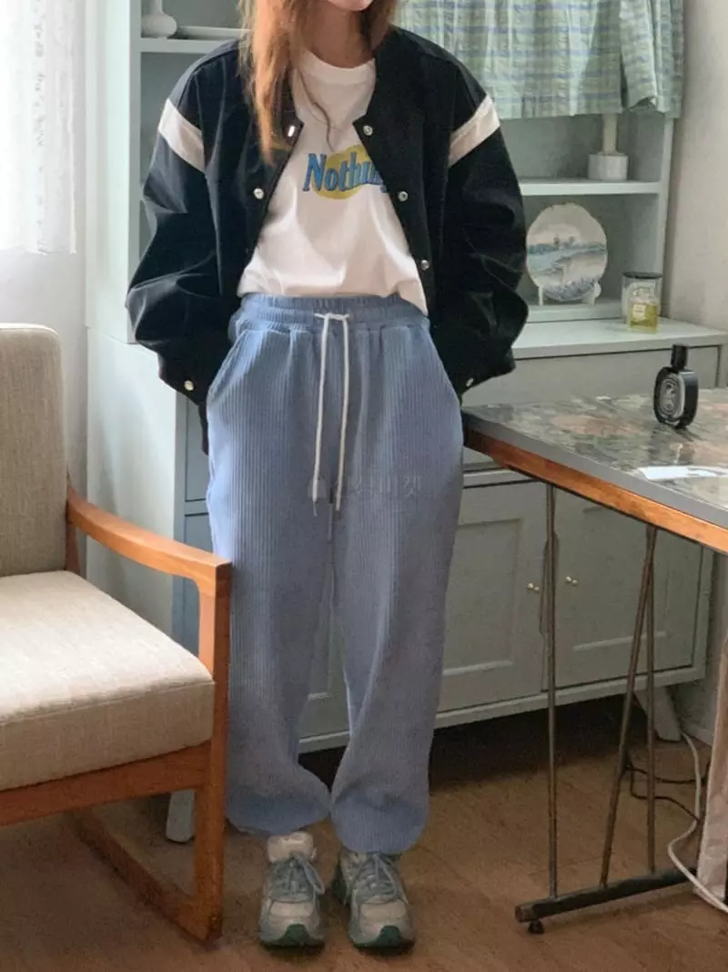 And More - Korean Women Fashion - #momslook - Hani Veloure Pants - 3