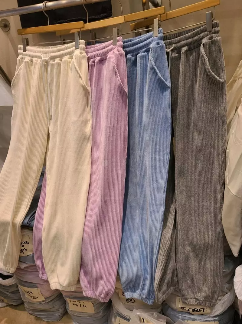 And More - Korean Women Fashion - #momslook - Hani Veloure Pants - 5