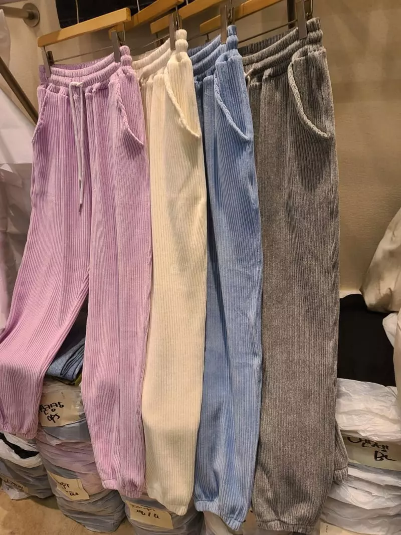 And More - Korean Women Fashion - #momslook - Hani Veloure Pants - 7