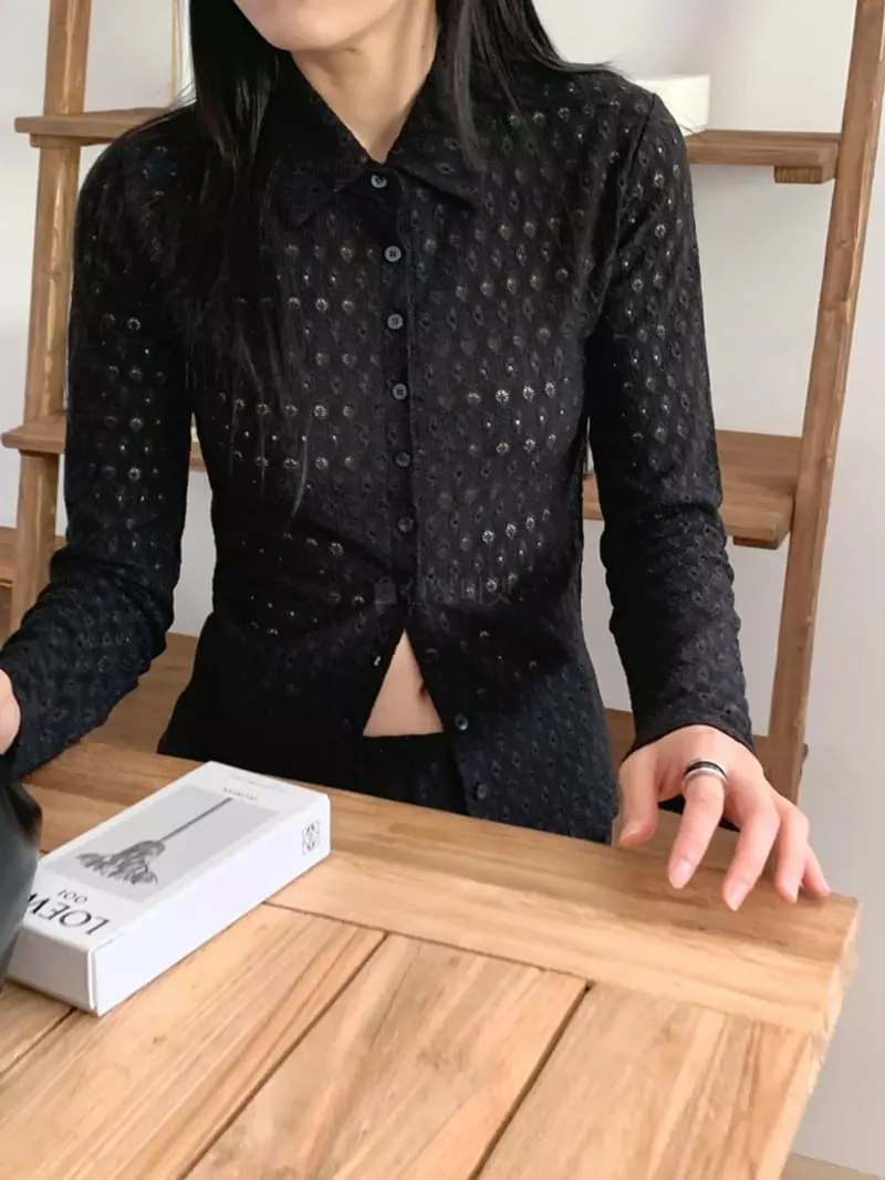 And More - Korean Women Fashion - #momslook - Ponny Collar Tee - 5