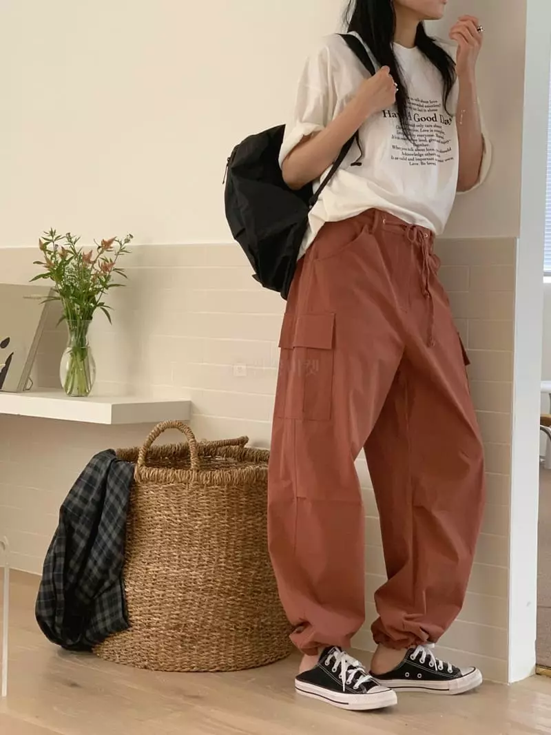 And More - Korean Women Fashion - #momslook - Crew Cargo Pants