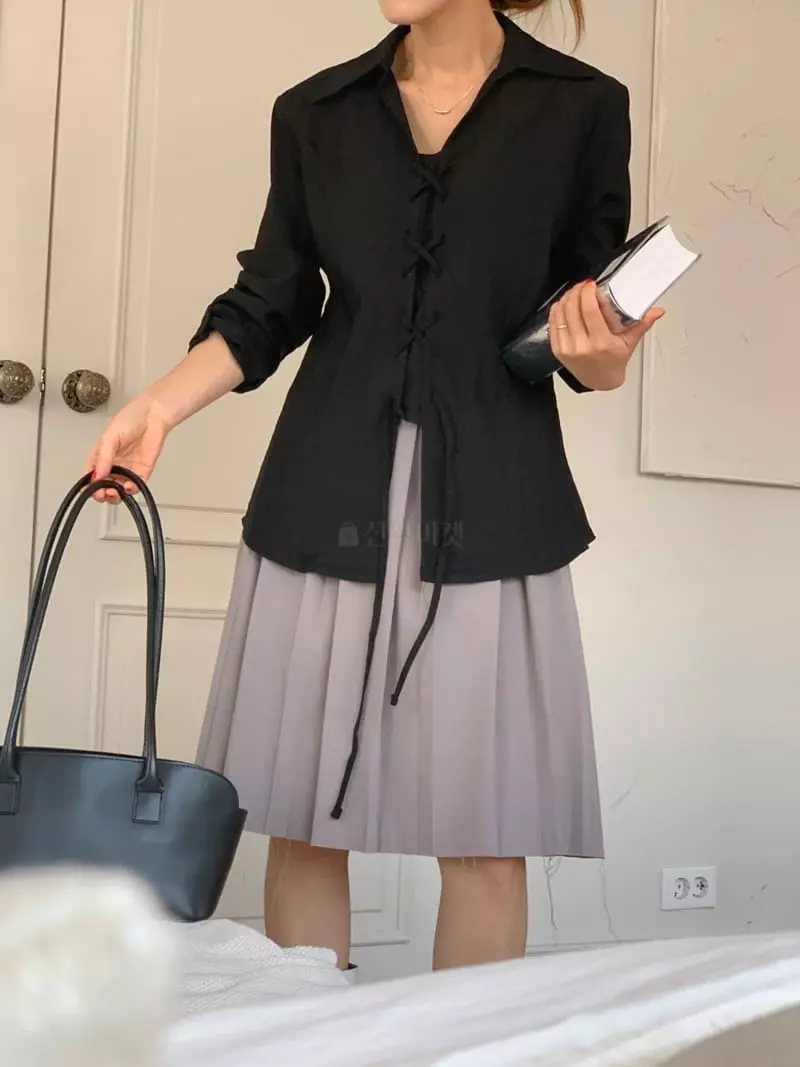 And More - Korean Women Fashion - #womensfashion - Eyelet Shirt Blouse - 4