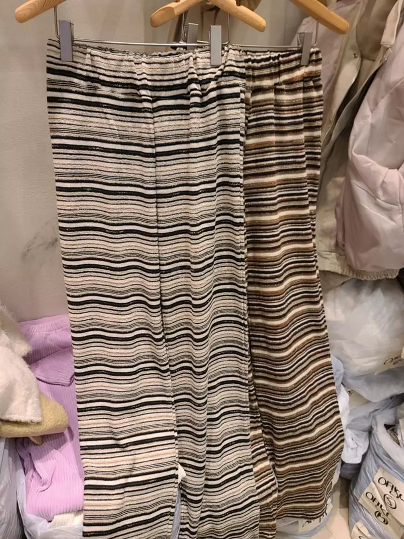 And More - Korean Women Fashion - #womensfashion - Bay Stripes Pants - 4