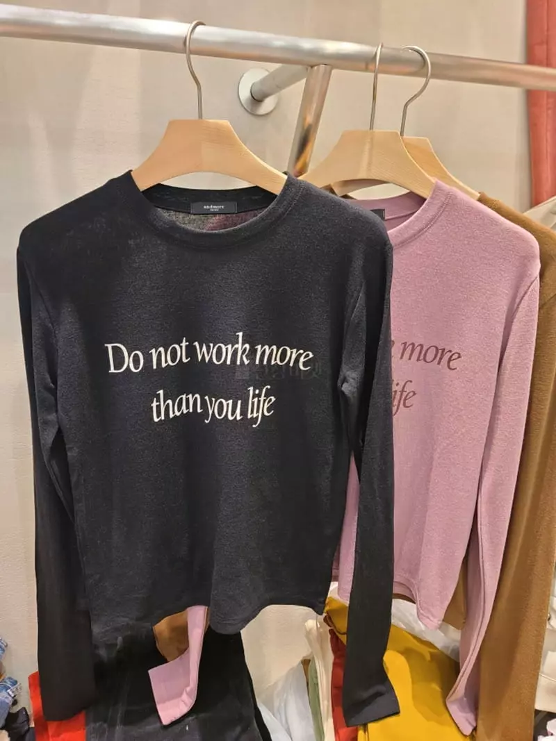 And More - Korean Women Fashion - #momslook - Life Tee - 8