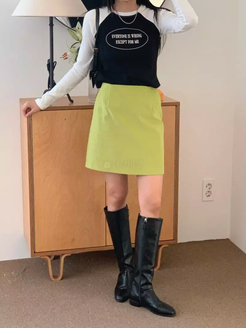 And More - Korean Women Fashion - #momslook - Rib Mini Skirt - 3