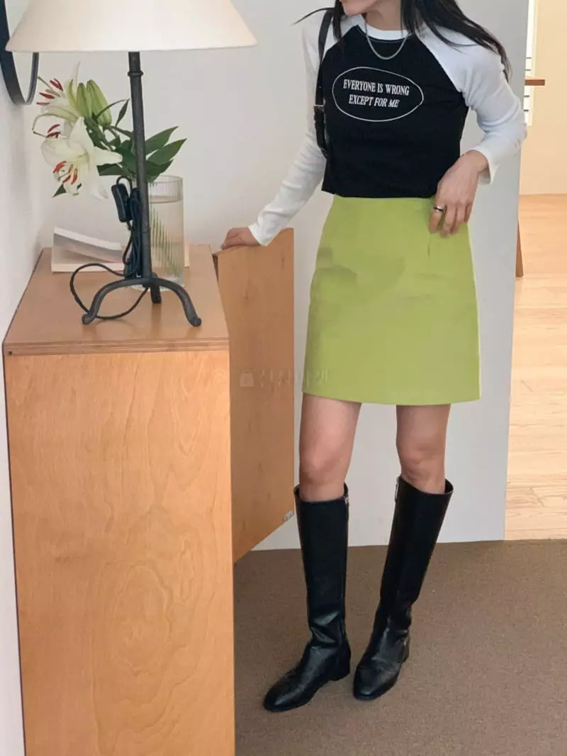 And More - Korean Women Fashion - #momslook - Rib Mini Skirt - 5