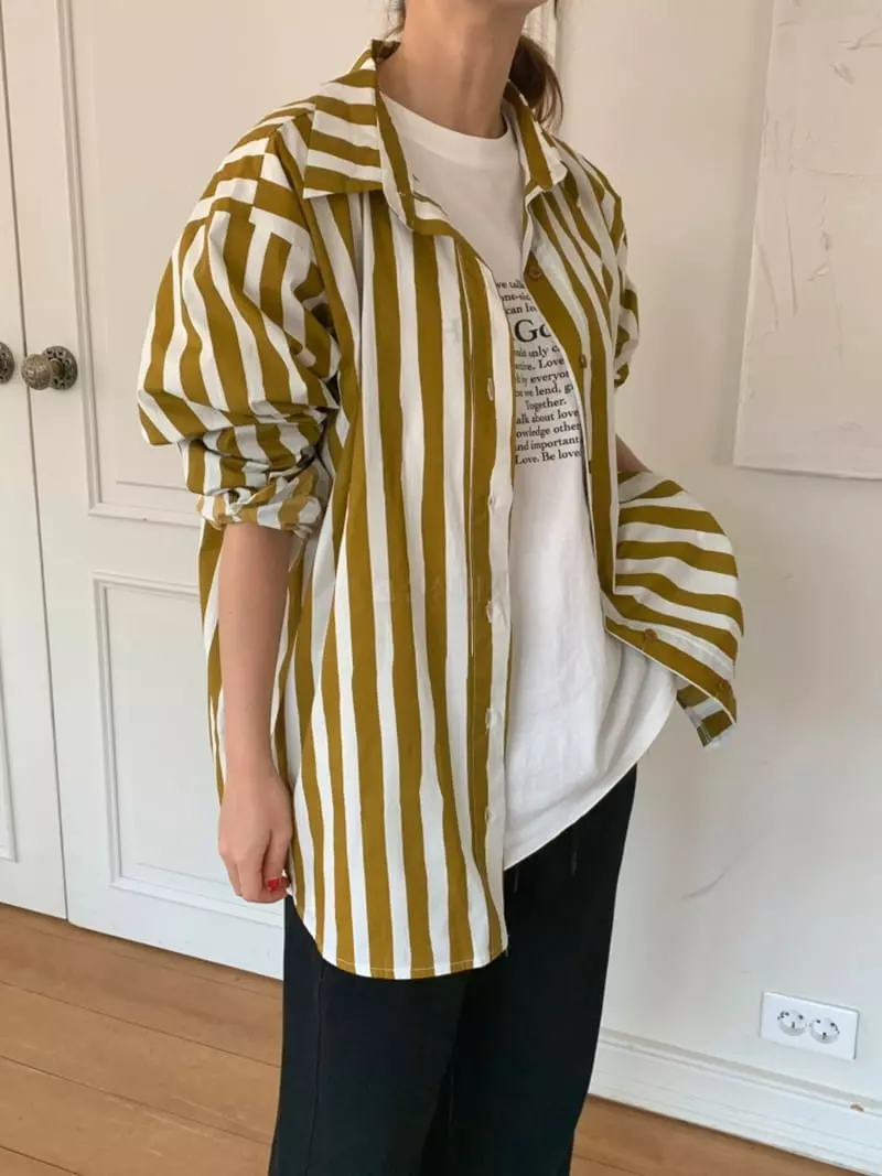 And More - Korean Women Fashion - #pursuepretty - Mimi Stripes Shirt - 7