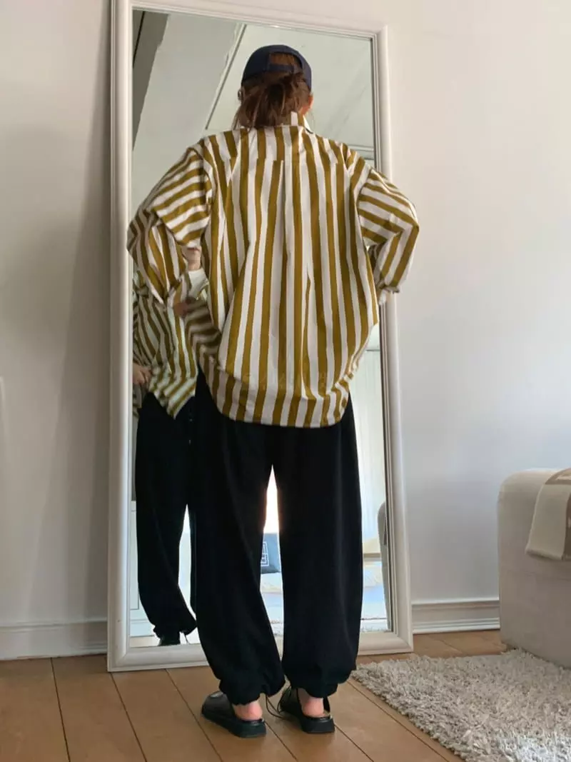 And More - Korean Women Fashion - #romanticstyle - Mimi Stripes Shirt - 9
