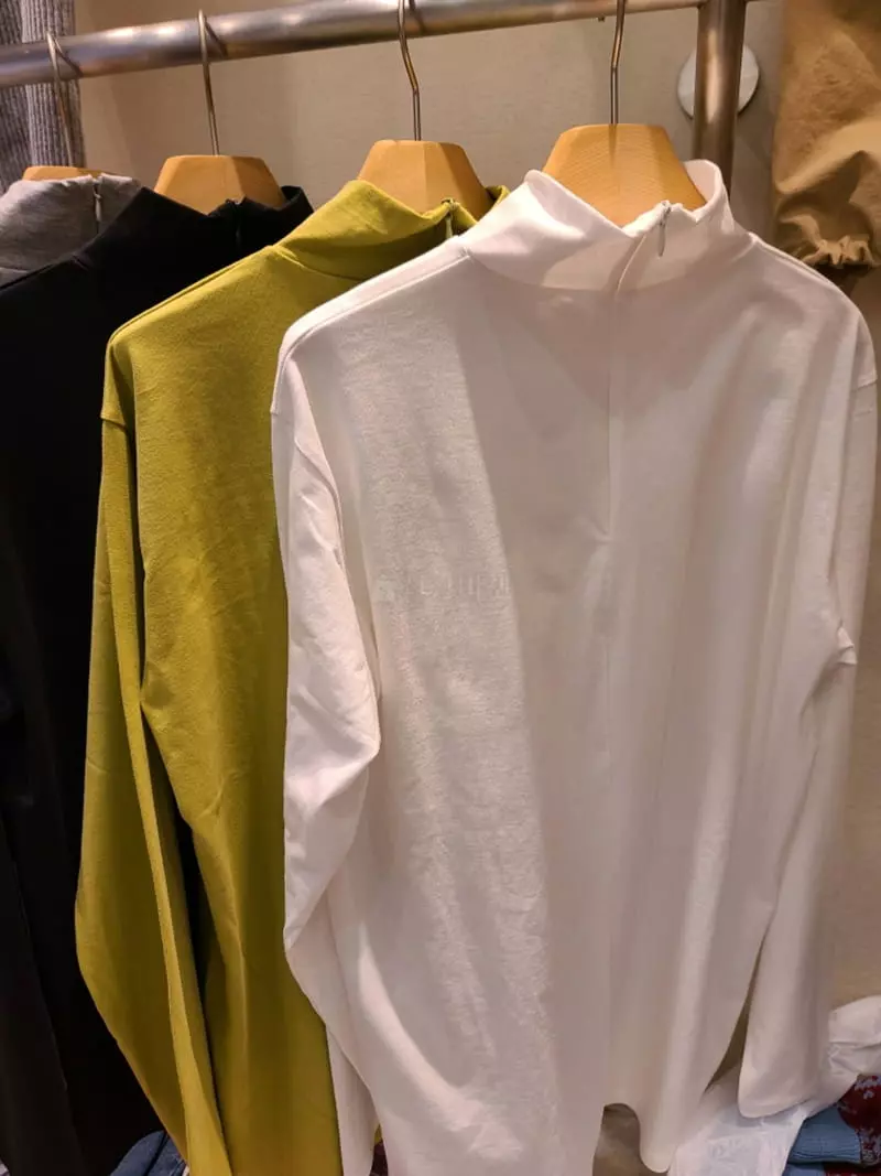 And More - Korean Women Fashion - #romanticstyle - Lucy Zipper Turtleneck Tee - 6
