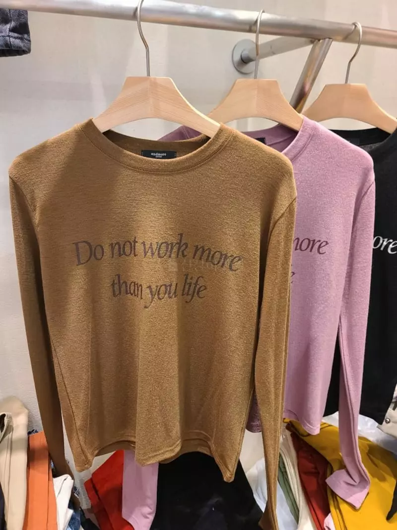 And More - Korean Women Fashion - #restrostyle - Life Tee - 4