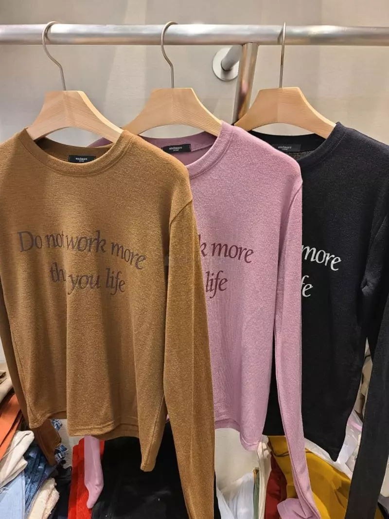 And More - Korean Women Fashion - #shopsmall - Life Tee - 5