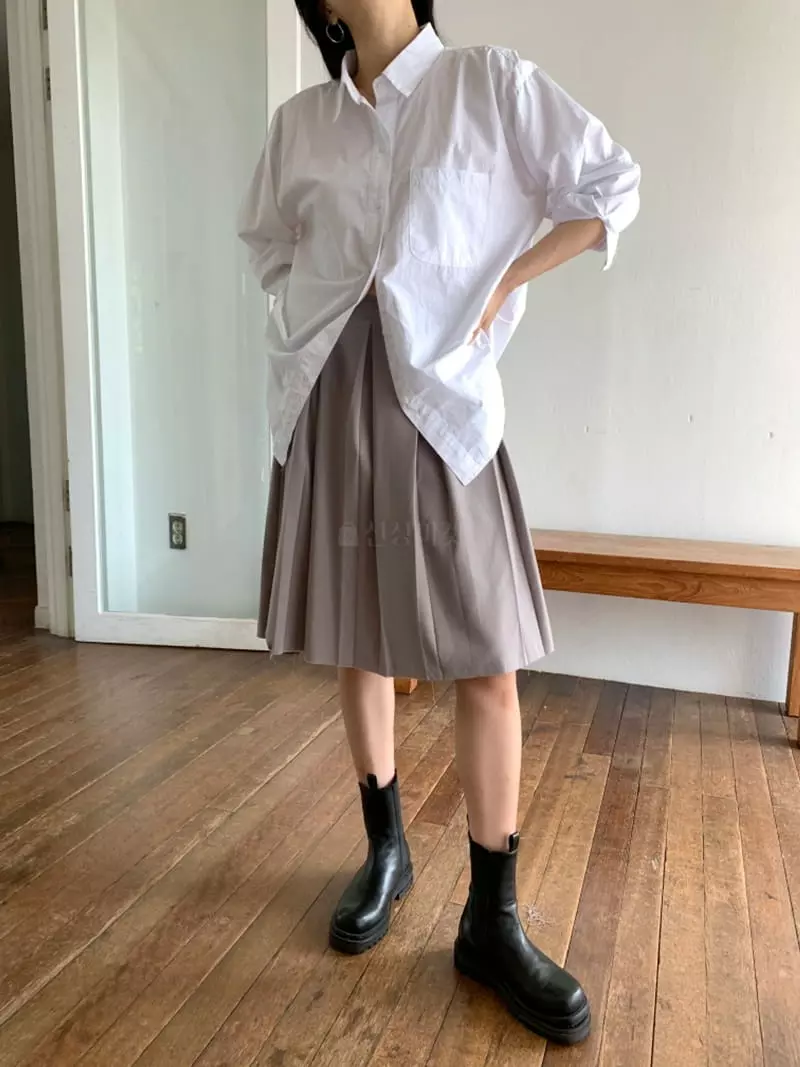 And More - Korean Women Fashion - #thatsdarling - Deggi Wrinkle Skirt - 3