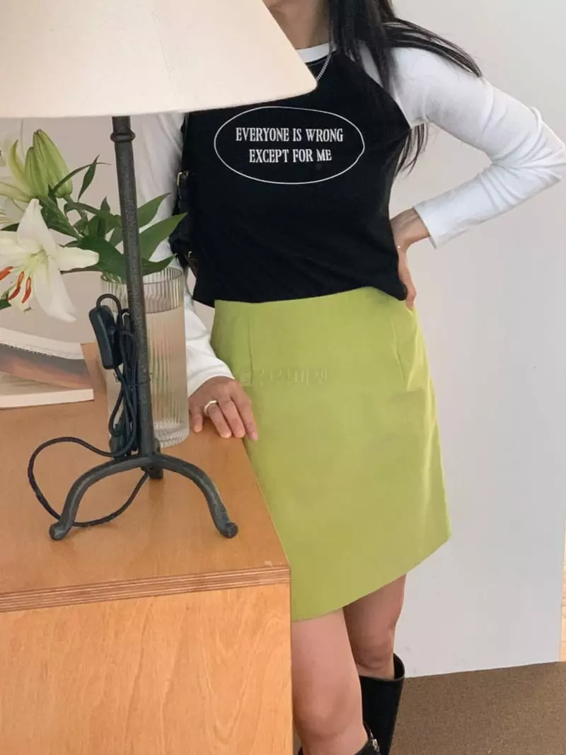 And More - Korean Women Fashion - #thatsdarling - Rib Mini Skirt